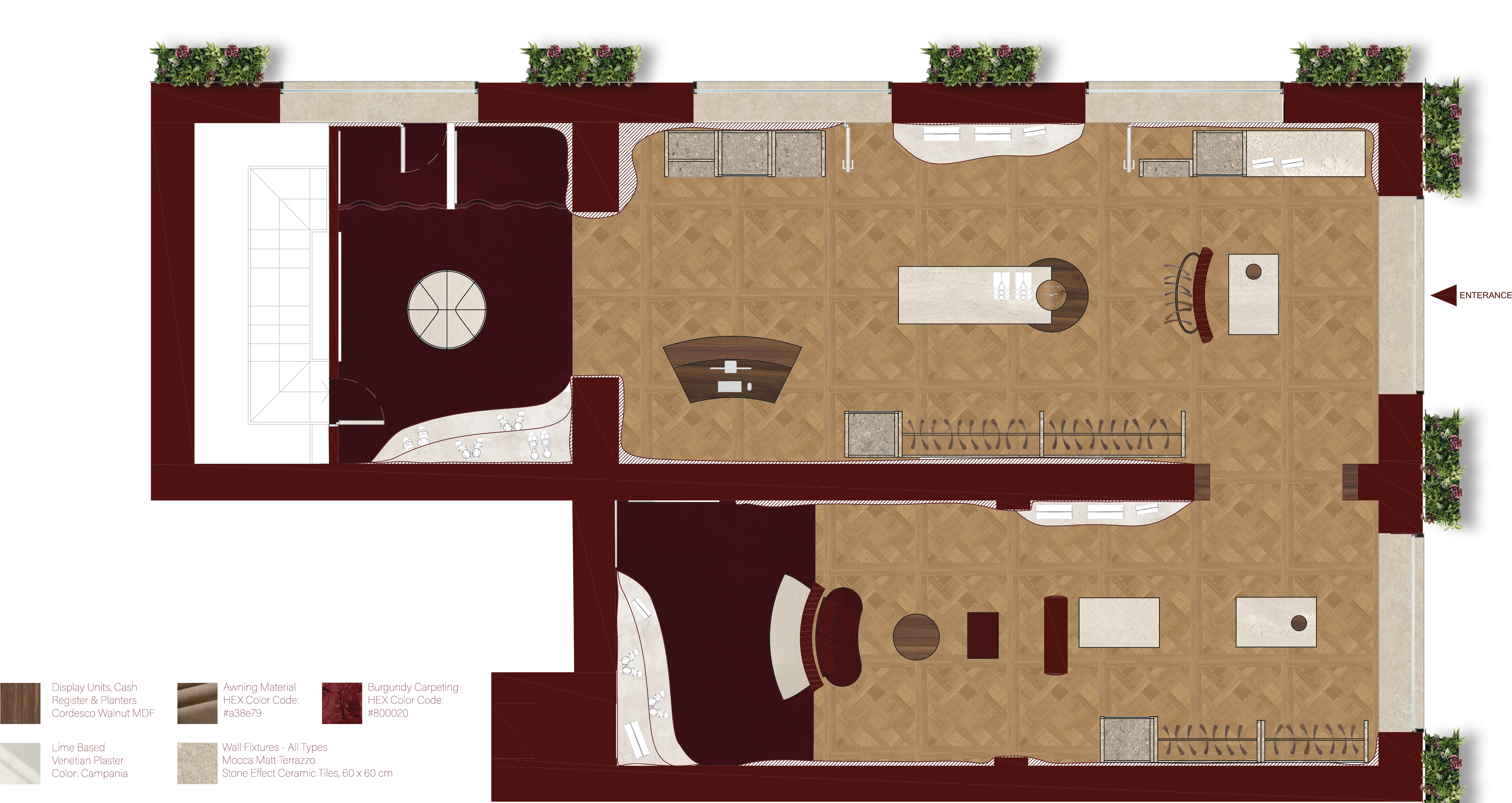 General Store Plan with Materials